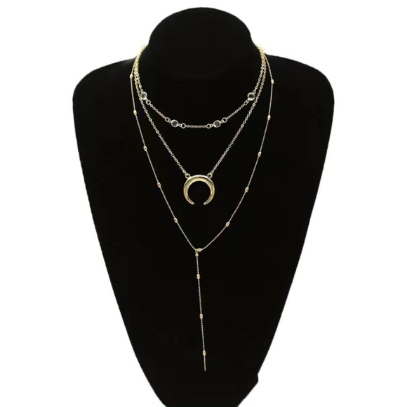 Jewelry - Vintage Bohemian Festival Moon Multilayer 18K gold plated  Necklace